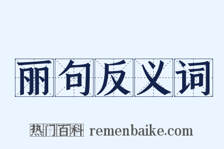 丽句反义词是什么意思的图片